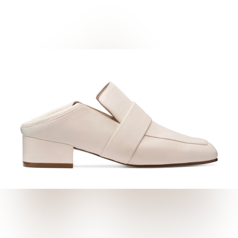 Stuart Weitzman The Wylie 35 Flat Convertible Mule in Cream Size 12